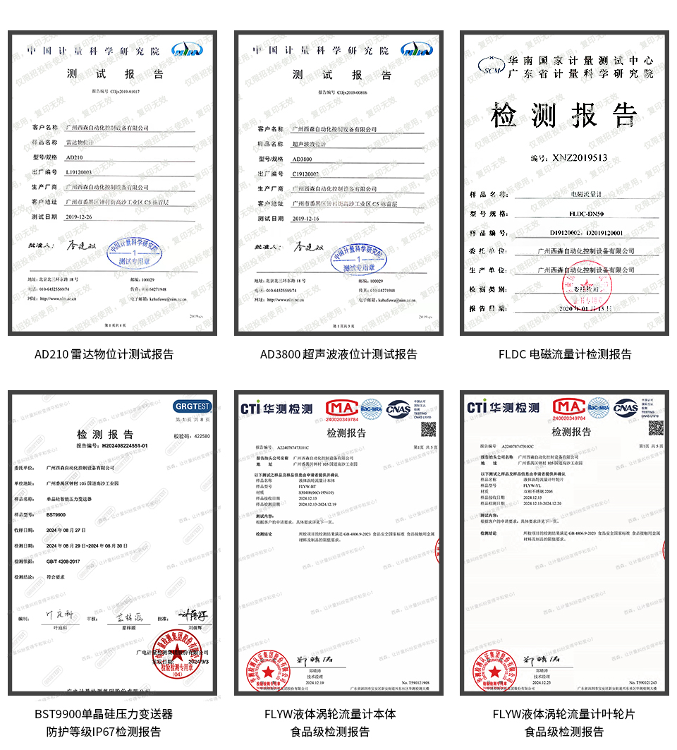 權(quán)威機構(gòu)檢測報告