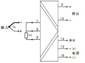 單路熱電偶/熱電阻輸入，單路輸出（一進一出）