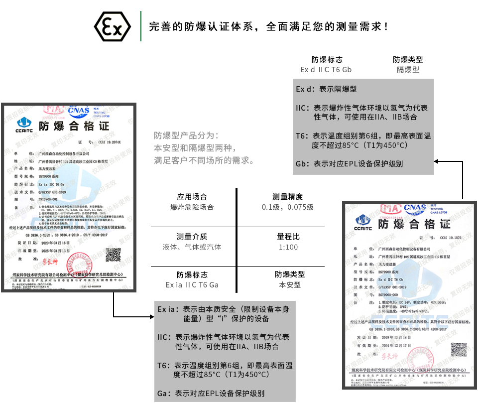 西森防型單晶硅壓力變送器防爆認(rèn)證
