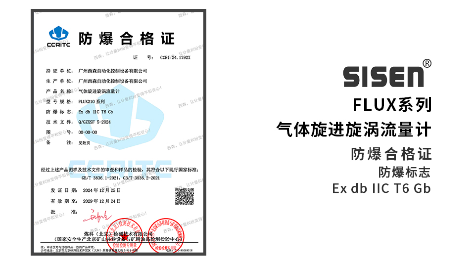 氣體旋進(jìn)旋渦流量計(jì)企業(yè)資質(zhì)