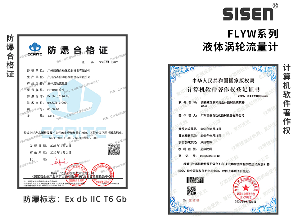 液體渦輪流量計企業(yè)資質(zhì)
