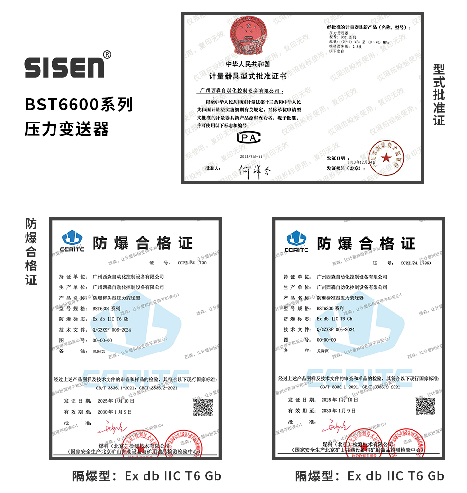 防爆型壓力變送器企業(yè)資質